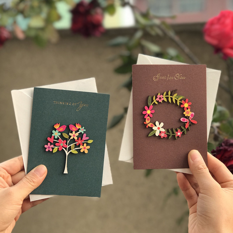 Taobao Popular Universal Card with Letter Paper Envelope Business Greeting Card Birthday Greeting Card Thanksgiving Greeting Card Wholesale