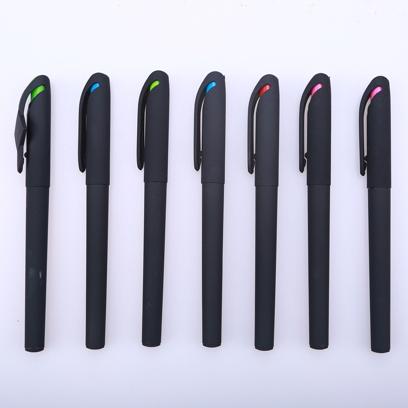 Pluma publicitaria Impresión de código QR Pluma de gel de negocios negro personalizada Pluma de agua Pluma de medicina Pluma de firma Logotipo personalizado