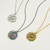 Cross -border hot -selling You are my sunshine sunflower can open the engraving ribbon necklace jewelry wholesale