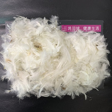 三鸿广东羽绒厂家供应水洗白鹅毛 2-4cm用于沙发抱枕座包靠包填充