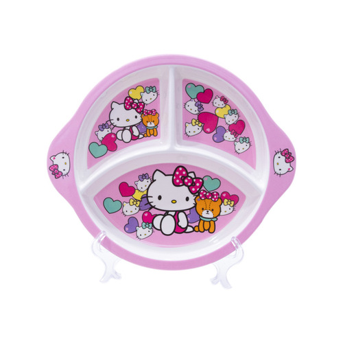 Melamine dinner plate divided children's tableware set cute cartoon breakfast plate divided creative western dinner plate steak plate