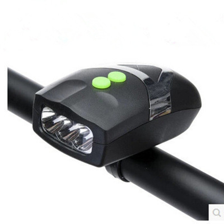 Bocina de bicicleta con lámpara de bicicletas de montaña faro bocina campana electrónica LED linterna accesorios de equipo de bicicleta