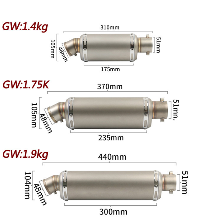 Para Yamaha R3R6R15 Kawasaki Ninja 250 400 duke200RC390 tubo de escape modificado