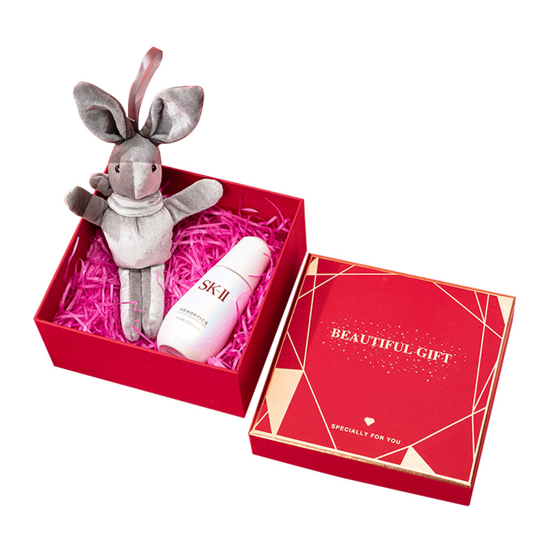 Caja de regalo roja, cubierta del cielo y la tierra, caja de dulces de boda, caja de embalaje de regalo de toalla, caja de regalo de mano festiva, fábrica al por mayor