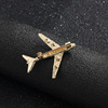 Fashionable airplane, universal high-end brooch, suit lapel pin, accessories, new collection, wholesale