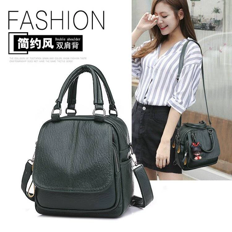 Женская функциональная сумка 3‑в‑1, handbag/плечевая/рюкзак, кожзам, 0.5 кг