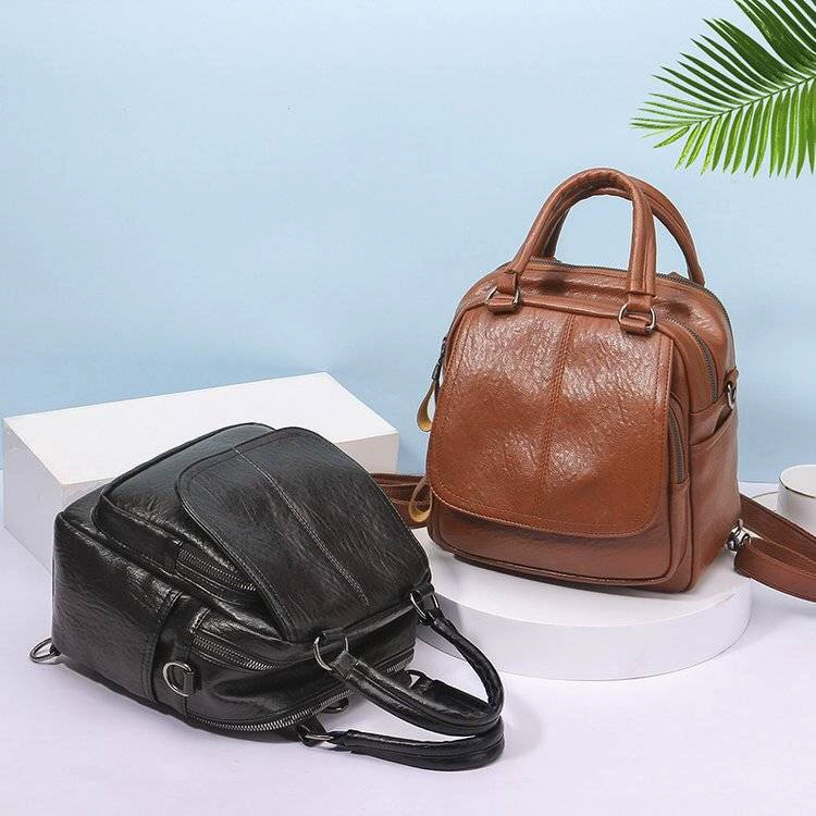 Женская функциональная сумка 3‑в‑1, handbag/плечевая/рюкзак, кожзам, 0.5 кг
