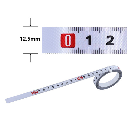 Nylon-coated adhesive scale steel ruler forward and reverse middle-part glued scale tape measure self-adhesive ruler industrial grade