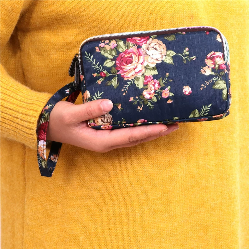 Маленькая клач‑сумка, просторный длинный кошелек на молнии, корейский стиль