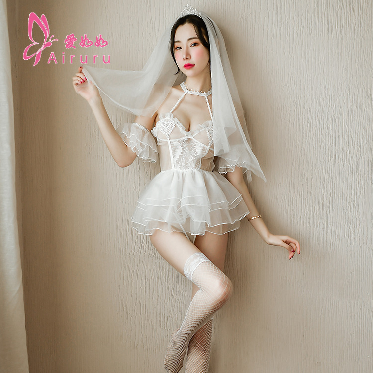 Love such as the new sexy lingerie ladies sexy temptation transparent white wedding dress bridal suit manufacturers on behalf of the hair
