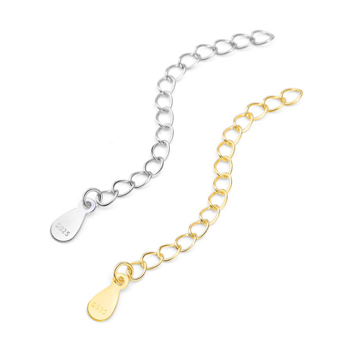 S925 sterling silver extension chain love dripping tail chain adjustable handmade DIY jewelry accessories factory direct sale