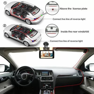 rear double lens reversing – Driving recorder