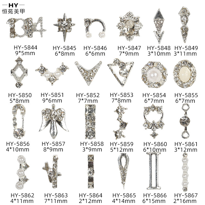 Nail Art Alloy Diamond Japanese Metal Diamond Jewelry Flash Diamond Pearl Polish Glue Decorative Drill 20/Pack Nail Paste Nail Art Alloy Diamond Japanese Metal Diamond Jewelry Flash Diamond Pearl Polish Glue Decorative Drill 20/Pack Nail Paste