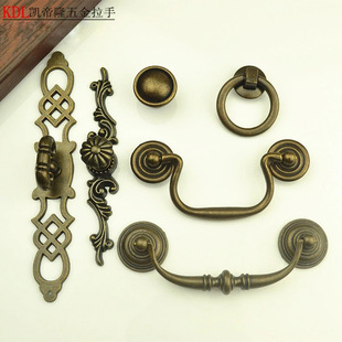 American Style Country Furniture Handle North American Drawer Pastoral Cabinet Door Handle Mediterranean European Style Antique Copper Handle