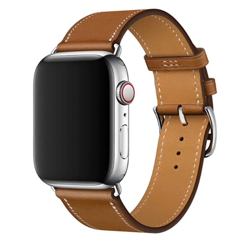 Совместимый ремешок для Apple Watch S9 из кожи iWatch456789se спортивный Ultra2 производитель