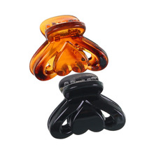 春季爆款3公分成人黑色双爱心小发夹爪夹顶夹儿童小抓夹发抓批发