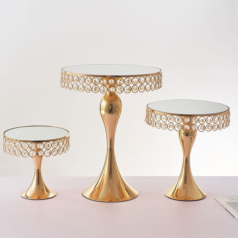 European-Style Wedding Props, Wrought Iron Cake Stand, Home Decoration, Party Crystal Tray, Metal Dessert Display Stand, Snacks European-Style Wedding Props, Wrought Iron Cake Stand, Home Decoration, Party Crystal Tray, Metal Dessert Display Stand, Snacks