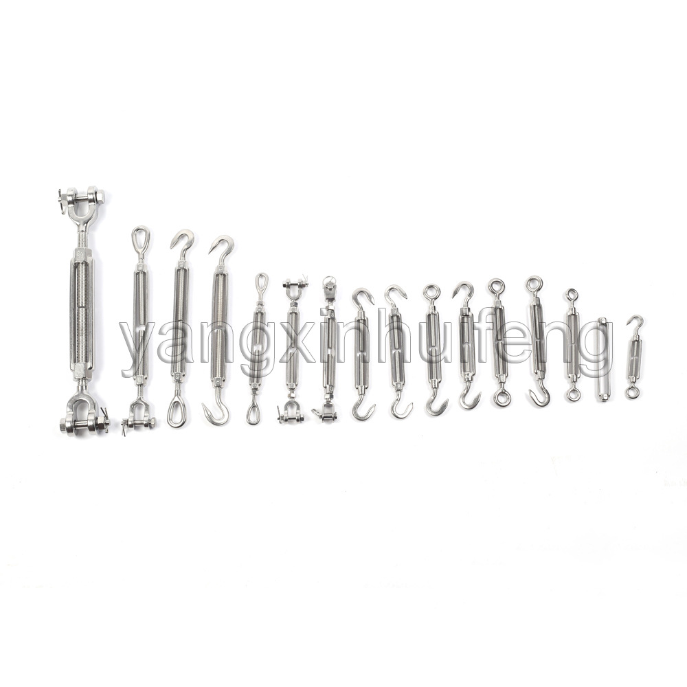 不锈钢开体花兰螺旋扣 钩眼型花蓝 圈圈OC螺栓 钩钩型收紧器批发