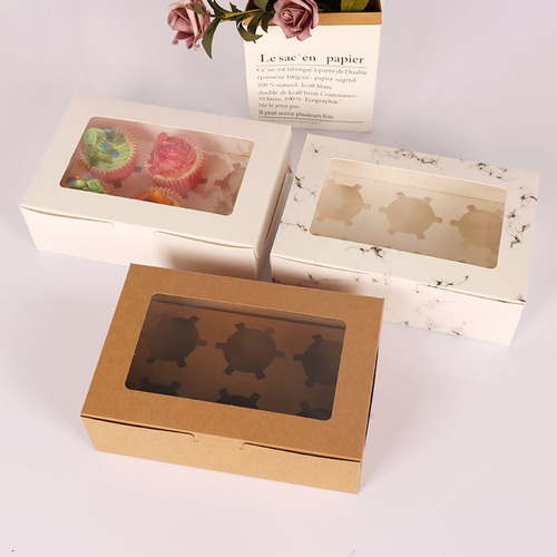 New egg yolk cake cupcake packaging box mousse pudding packaging box can be customized in batches