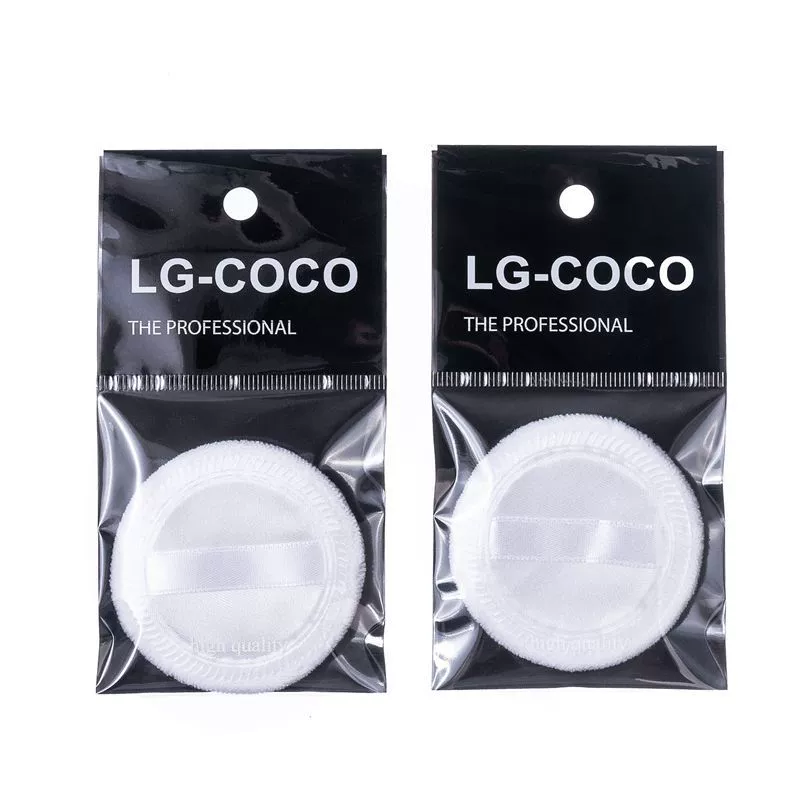 Пуховка для рассыпчатой пудры (LG-COCO) хлопковая, 40/45/60 мм, толщина 7 мм