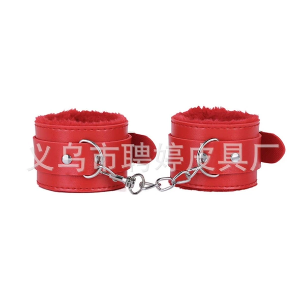 Red plush handcuffs
