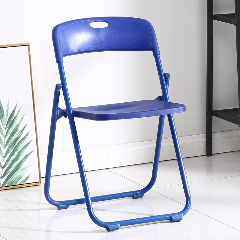 Silla plegable de plástico multifuncional, portátil para oficina, reuniones, capacitación, ordenador y uso en el hogar