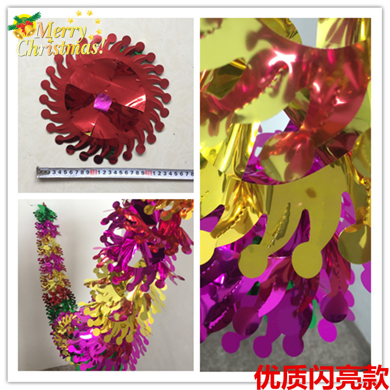 Fiesta Celebración Guirnalda lana rayas decoración de Navidad Garland cinta de la boda cepillado rayas de colores Navidad colgante