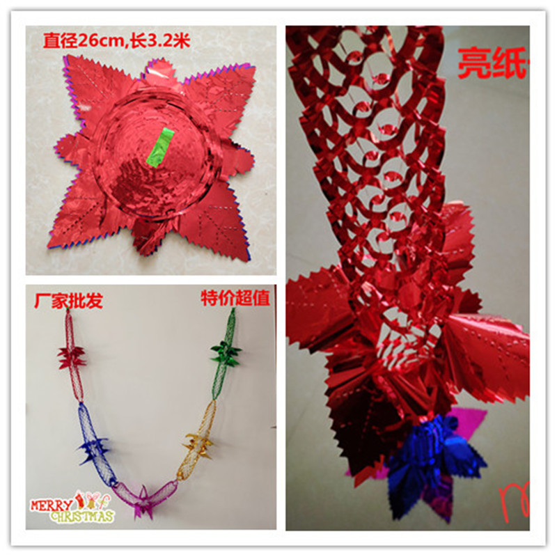 Fiesta Celebración Guirnalda lana rayas decoración de Navidad Garland cinta de la boda cepillado rayas de colores Navidad colgante