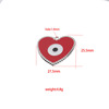 Red pendant heart-shaped, accessory stainless steel, mirror effect