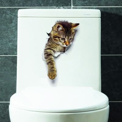 Vinilo de pared 3d gatito decoración para salón y dormitorio_voghion.com