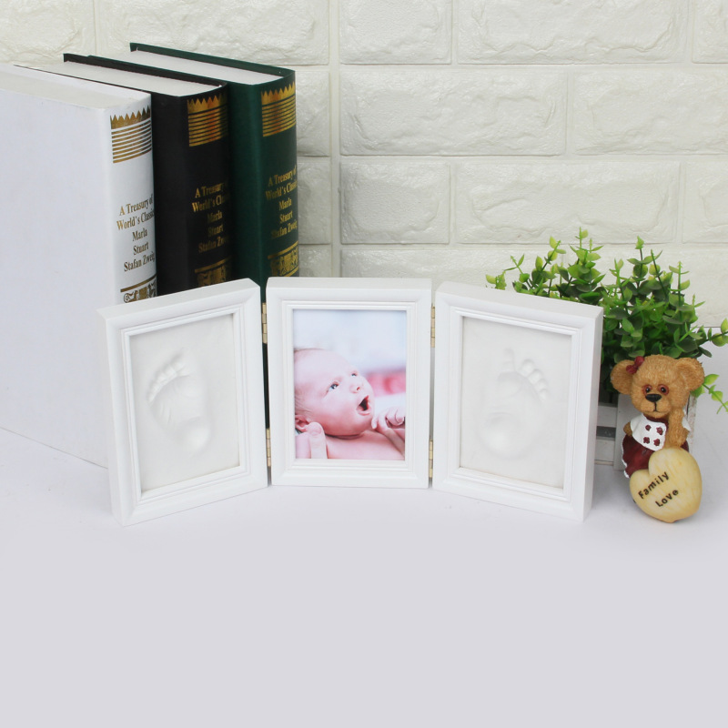 Baby inkpad photo frame hand and foot prints souvenir baby newborn full moon hundred days gift factory wholesale Baby inkpad photo frame hand and foot prints souvenir baby newborn full moon hundred days gift factory wholesale