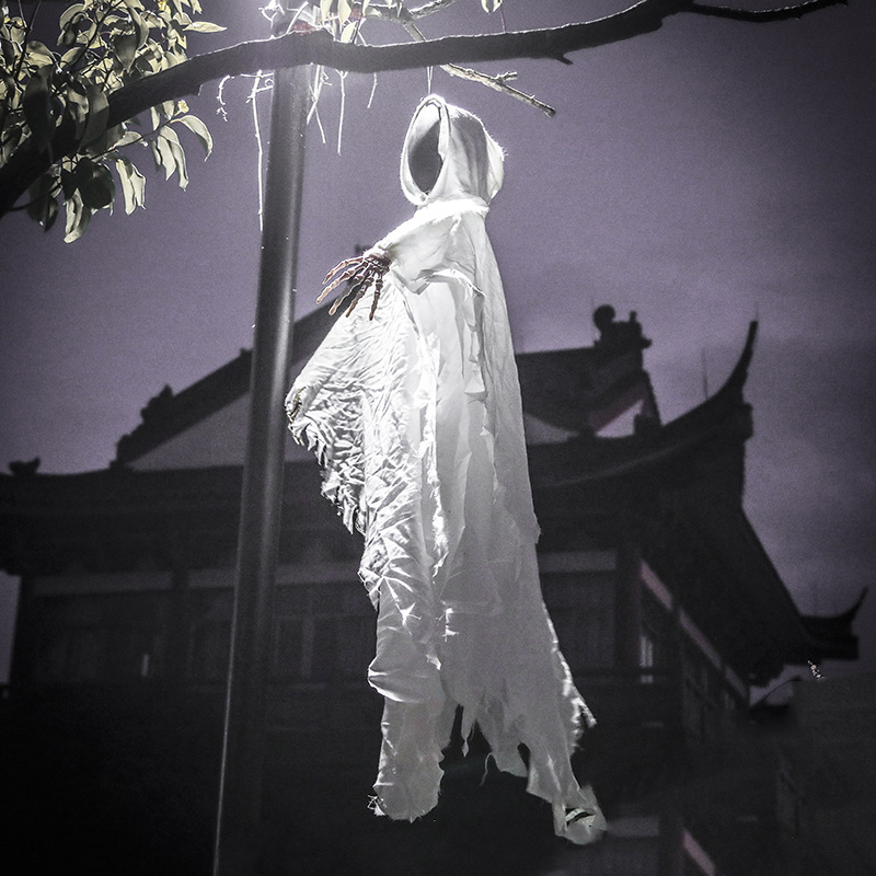 Máscara Colgante de Fantasma de ABS con Música Eléctrica para Halloween