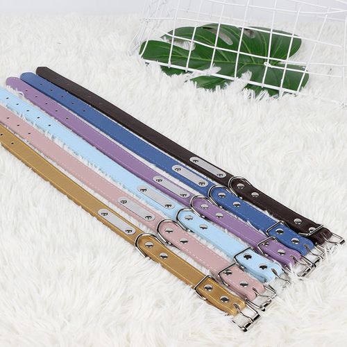PSM factory direct selling pet products PU leather adjustable collars many types of dog and cat collars dropshipping