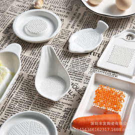 陶瓷家用捣蒜器生姜手动磨泥器婴儿辅食研磨器胡萝卜磨泥捣姜磨蓉