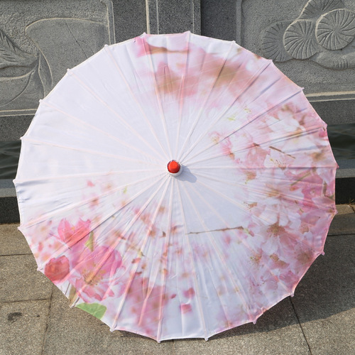 Leisure rainproof floral fabric umbrellas, oil paper umbrellas, paper umbrellas, dance umbrellas, store decoration ceiling umbrellas, ancient style umbrellas with tassels, manufacturers for distribution