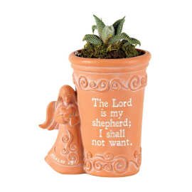 复古做旧水泥花盆红陶色欧式多肉花盆简约古典盆栽花器园艺摆件