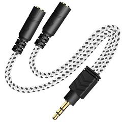 Adapter headphone splitter dual 3.5mm female mobile sharing adapter couple adapter 1-to-2 headphone audio cable