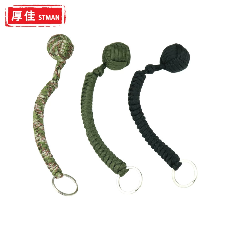 Открытый Алмазный узел Плетеный мяч для самообороны кулак обезьяны круглый брелок 550 зонтик веревка Альпинизм Выживание самооборона стальной шар