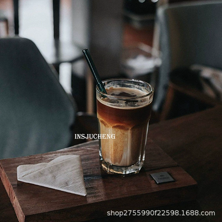 Стакан для льда Ice Coffee Cup Ice Cup INS Net Red Cafe High Value Glass Cup Ice American Lemon Silk Cup