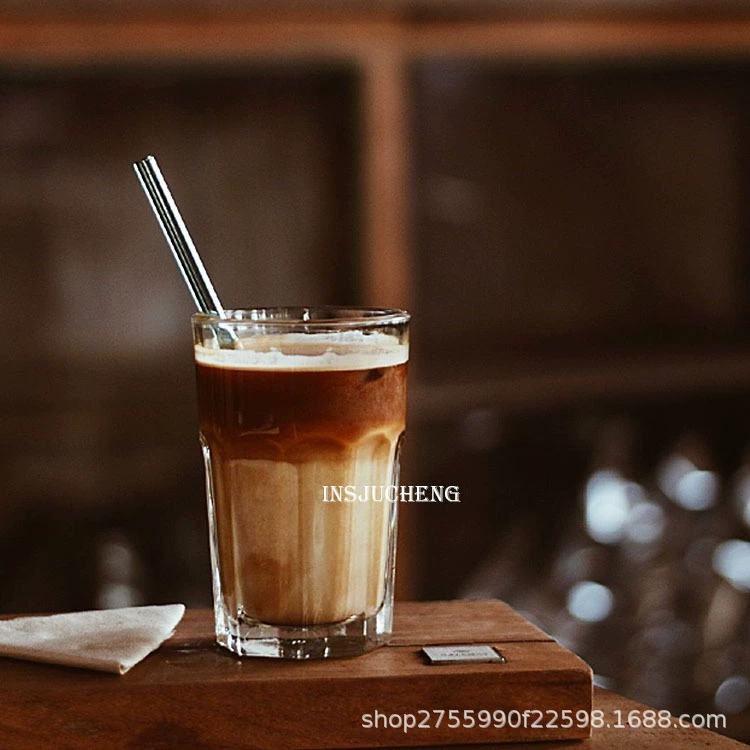 Стакан для льда Ice Coffee Cup Ice Cup INS Net Red Cafe High Value Glass Cup Ice American Lemon Silk Cup