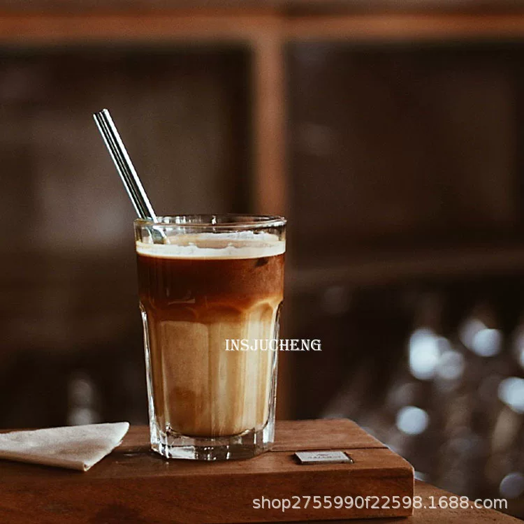 Стакан для льда Ice Coffee Cup Ice Cup INS Net Red Cafe High Value Glass Cup Ice American Lemon Silk Cup