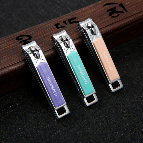 Qiangren QR66051 Nail Clipper Medium Manicure Nail Scissors Girls Flat Nail Clipper with File Wholesale