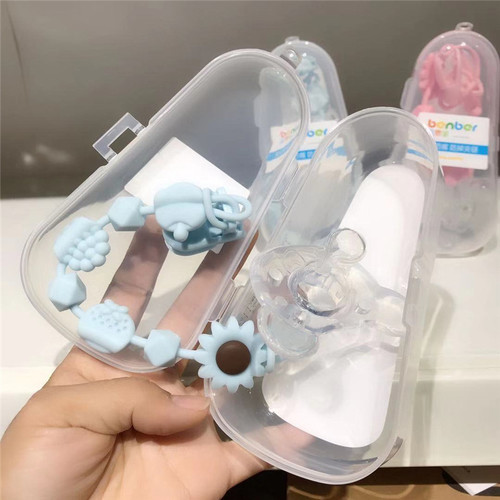 Bainbao infant and toddler cartoon pacifier with anti-lost pacifier chain baby comfort pacifier
