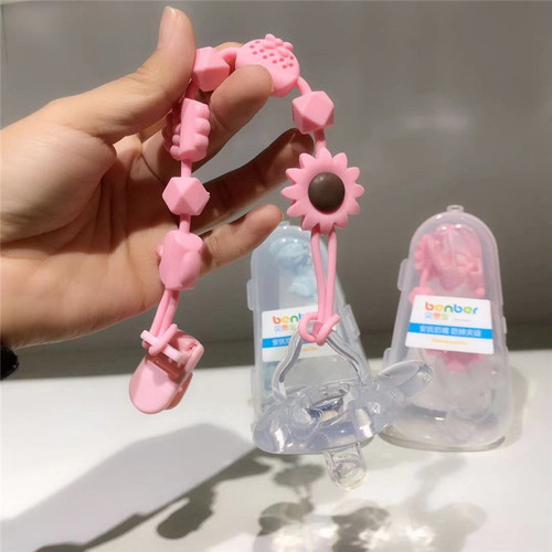 Bainbao infant and toddler cartoon pacifier with anti-lost pacifier chain baby comfort pacifier