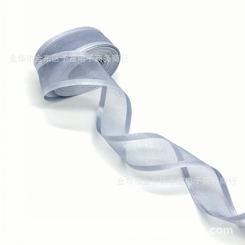 100 código 25mm borde ancho gasa de nieve cinturón gasa DIY hecho a mano al por mayor flores cinta Correa Accesorios