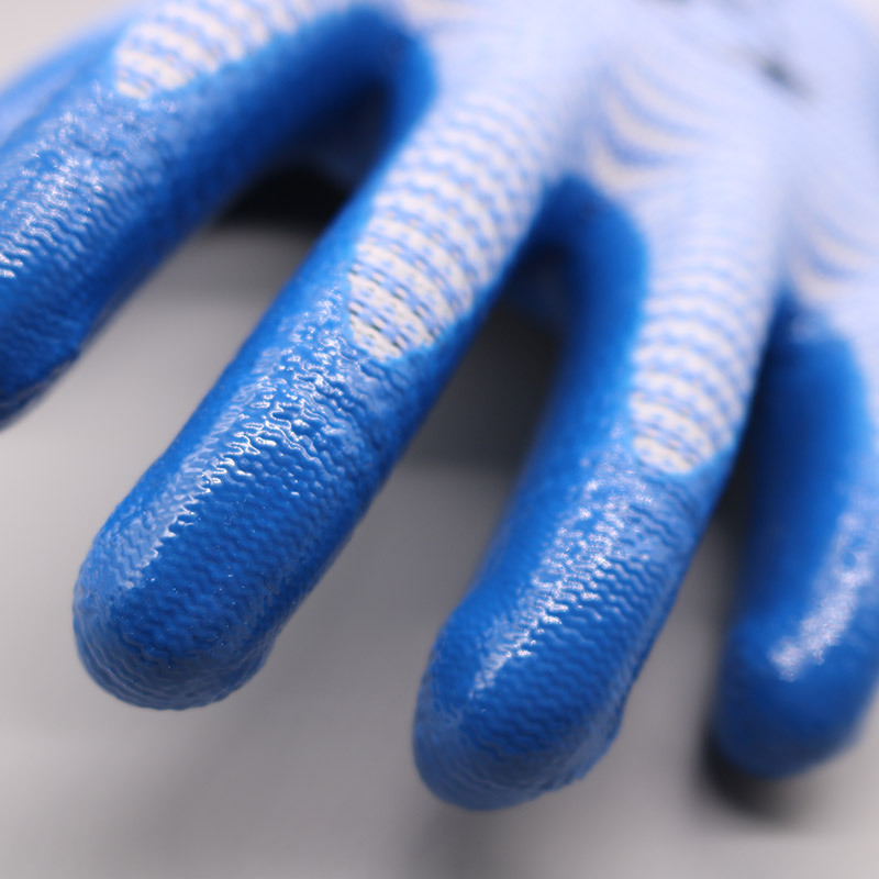 Suministro de fábrica hilo de nitrilo guantes antideslizantes resistentes al desgaste nitrilo sitio de trabajo guantes de trabajo al por mayor