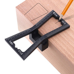 Woodworking British dovetail aluminum alloy marking line planning line template mortise dove mortise and tenon DIY woodworking auxiliary tools