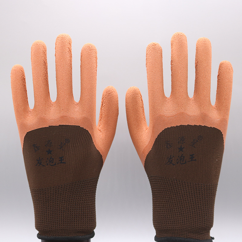13-PIN guantes de inmersión antideslizante de espuma resistente al desgaste King guantes de trabajo para el sitio de construcción fábrica al por mayor