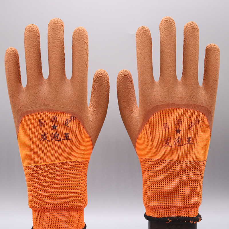 13-PIN guantes de inmersión antideslizante de espuma resistente al desgaste King guantes de trabajo para el sitio de construcción fábrica al por mayor