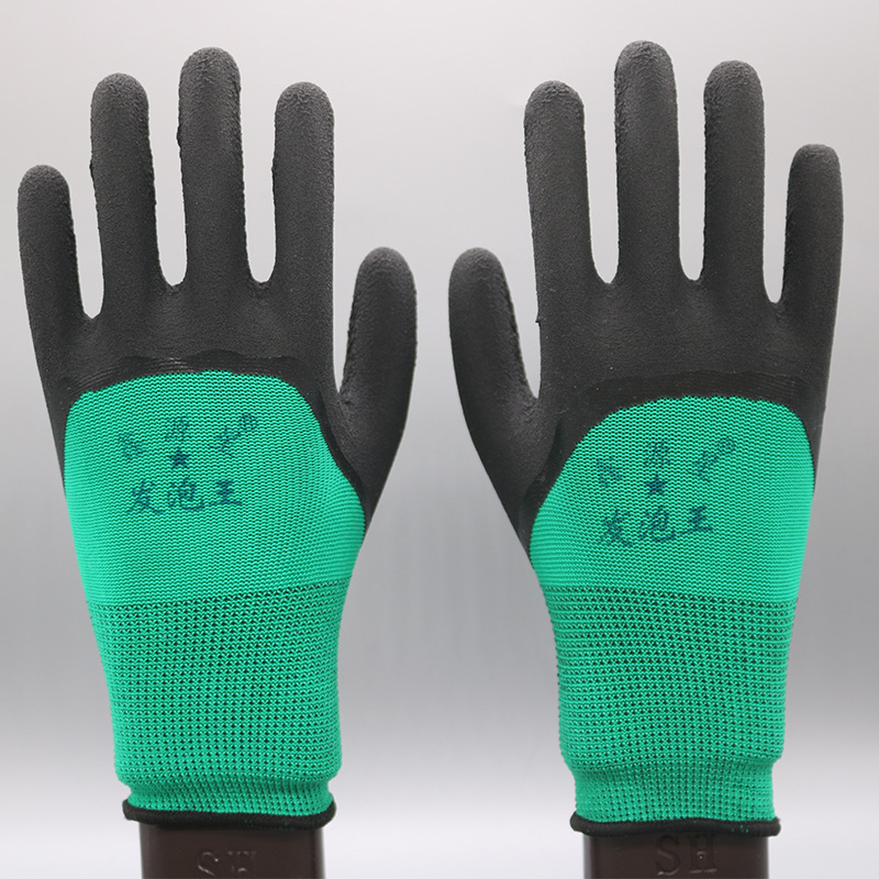 13-PIN guantes de inmersión antideslizante de espuma resistente al desgaste King guantes de trabajo para el sitio de construcción fábrica al por mayor